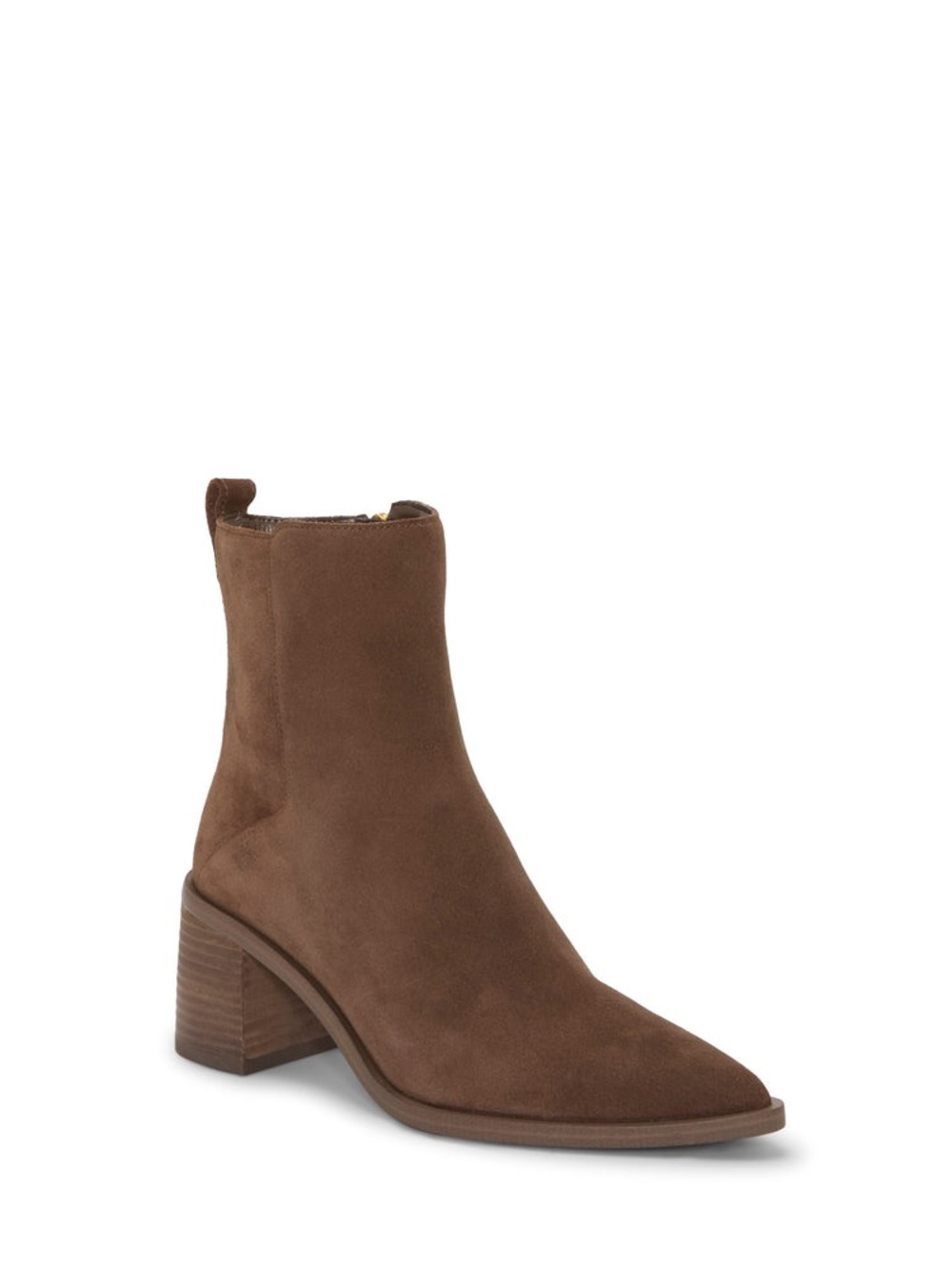 Vince Camuto Lorelei Suede Bootie in Toasted Taupe - Picture 2 of 8